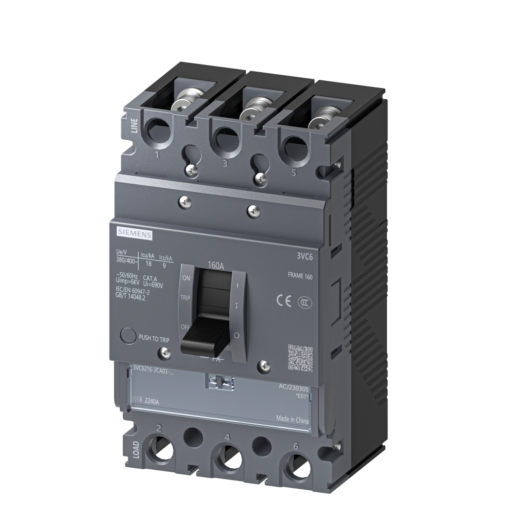西门子 SENTRON 3VC6 塑壳断路器 3VC6210-1CA03-0AA0