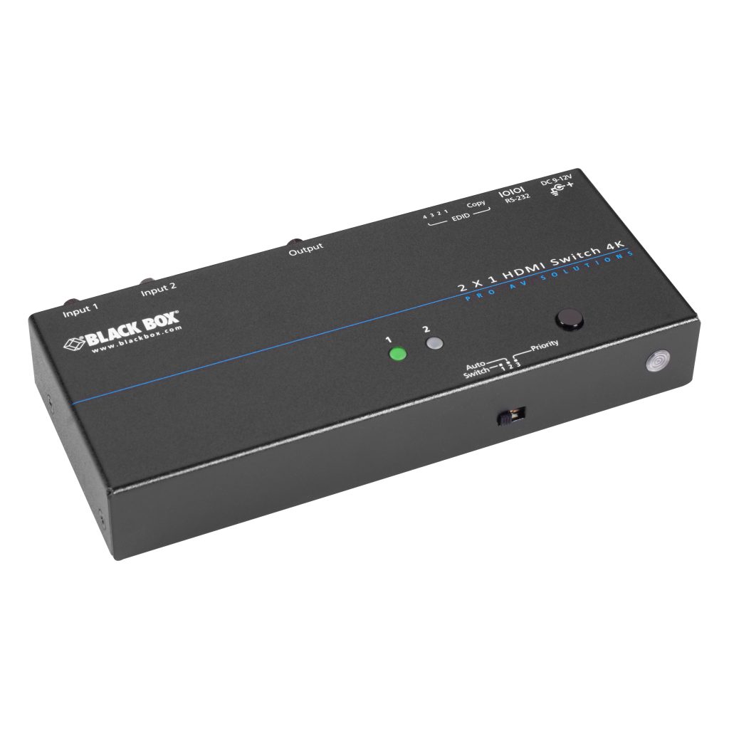 Black Box 视频切换设备 VSW-HDMI2X1-4K